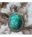 Pendentif Vṛṣadhvaja – Argent 925 & Turquoise Tibétaine