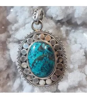 Pendentif Neela-Vaari – Argent 925 & Turquoise