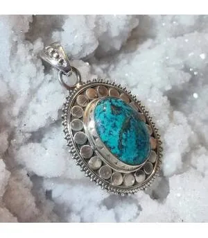 Pendentif Neela-Vaari – Argent 925 & Turquoise