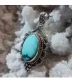 Pendentif Shanta-Vidya – Argent 925 & Turquoise Tibétaine