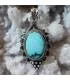 Pendentif Shanta-Vidya – Argent 925 & Turquoise Tibétaine