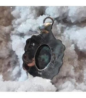 Pendentif Shanta-Vidya – Argent 925 & Turquoise Tibétaine