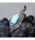 Pendentif argent turquoise bleue tibétaine Shantilight