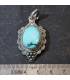 Pendentif argent turquoise bleue tibétaine Shantilight