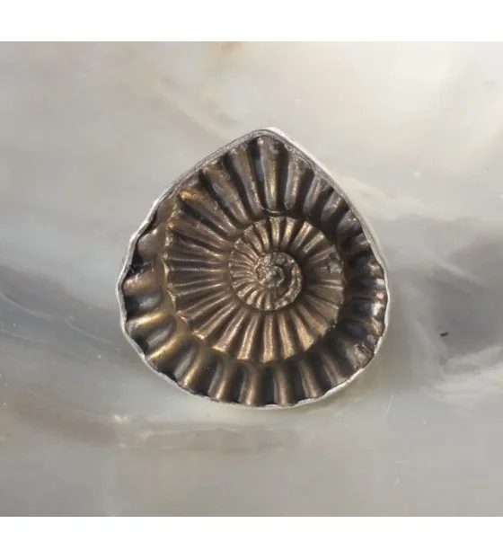 Bague argent bijoux artisanaux pyrite fossile ammonite shantilight Bague argent bijoux artisanaux pyrite fossile ammonite shantilight