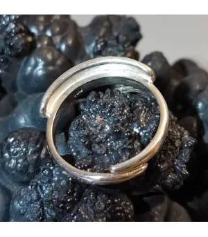 Bague argent laiton vintage pierre naturelle de grenat