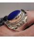 Bague ethnique bijoux argent lapis lazuli