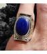 Bague ethnique bijoux argent lapis lazuli