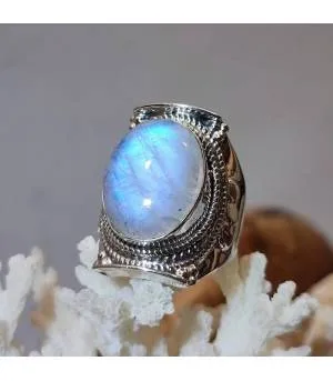 Bague Vasanta-Shira – Argent 925 & Pierre de Lune