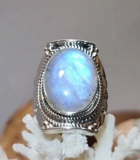 Bague Vasanta-Shira – Argent 925 & Pierre de Lune