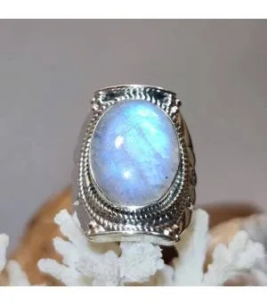 Bague Vasanta-Shira – Argent 925 & Pierre de Lune