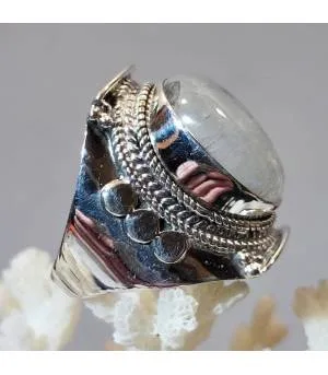 Bague Vasanta-Shira – Argent 925 & Pierre de Lune
