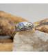 Bague argent style ancien pierres naturelles opale et tourmaline.