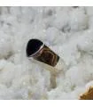 Bague moderne chevalière homme onyx noir