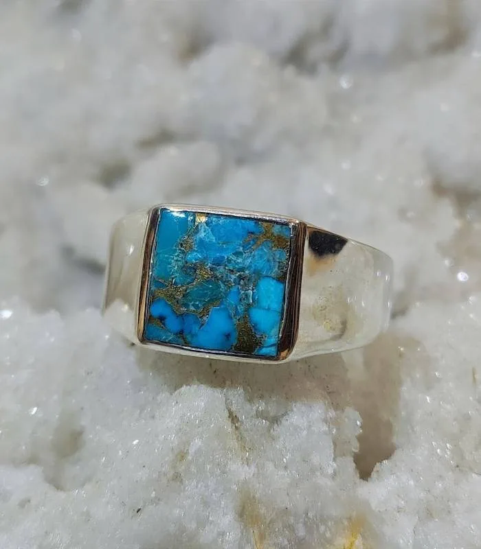 Bague Bhairava-Turqa – Argent 925 & Turquoise