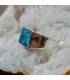 Bague chevalière homme argent turquoise naturelle