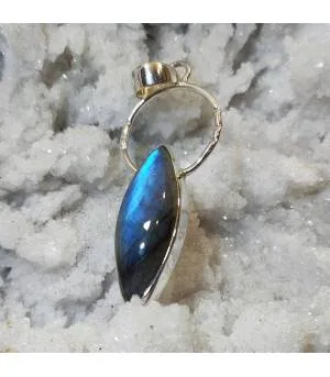 Pendentif Akashis – Argent 925 & Labradorite bleue