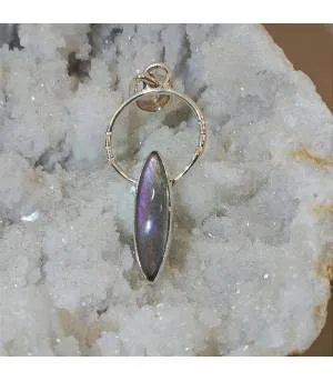 Pendentif Vihara-Maya – Argent 925 & Labradorite violette