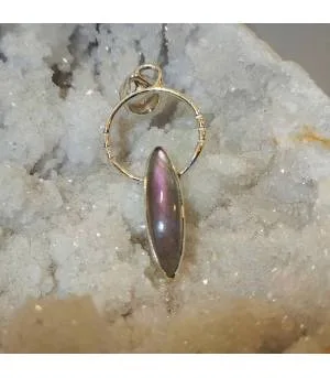 Pendentif Vihara-Maya – Argent 925 & Labradorite violette