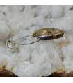 Pendentif ethnique en argent et quartz rutilé doré