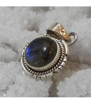 Pendentif Vividha-Raag – Argent 925 & Labradorite