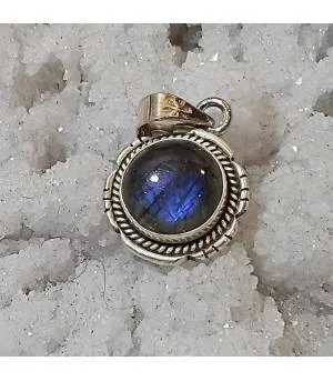 Pendentif Vividha-Raag – Argent 925 & Labradorite