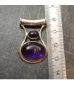 Pendentif ethnique en argent et améthyste