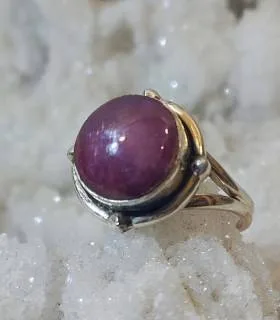 bague argent pierre naturelle de rubis