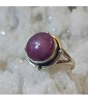 bague argent pierre naturelle de rubis