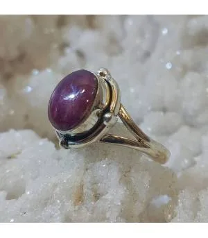 bague argent pierre naturelle de rubis