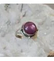 bague argent pierre naturelle de rubis