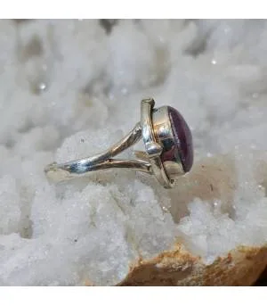 bague argent pierre naturelle de rubis