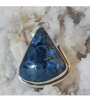pendentif ethnique en argent et pietersite