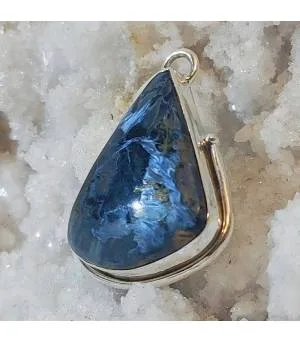 pendentif ethnique en argent et pietersite