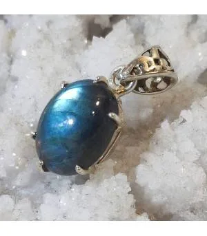 Pendentif Bhava-Rudra – Argent 925 & Labradorite