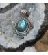 pendentif indien en argent et pierre naturelle de labradorite