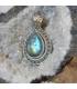 pendentif indien en argent et pierre naturelle de labradorite