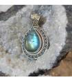 pendentif indien en argent et pierre naturelle de labradorite