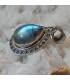 pendentif indien en argent et pierre naturelle de labradorite