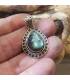 pendentif indien en argent et pierre naturelle de labradorite