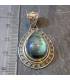 pendentif indien en argent et pierre naturelle de labradorite