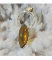 pendentif argent en pierre naturelle de citrine