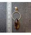 pendentif argent en pierre naturelle de citrine