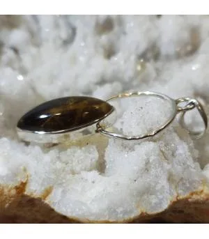 pendentif argent en pierre naturelle de citrine