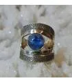 Bague argent bijoux viking pierre naturelle cyanite