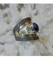Bague argent bijoux viking pierre naturelle cyanite