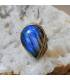 Bague argent galaxie bleue labradorite