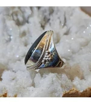Bague Vyomisha – Argent 925 & Labradorite