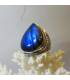 Bague argent galaxie bleue labradorite