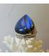 Bague argent galaxie bleue labradorite